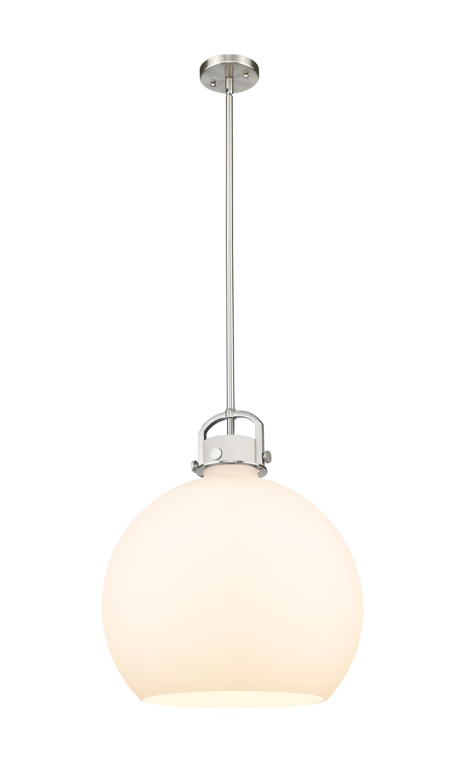 One Light Pendant by Innovations - Downtown Urban Collection, Satin Nickel Finish - 410-1SL-SN-G410-18WH