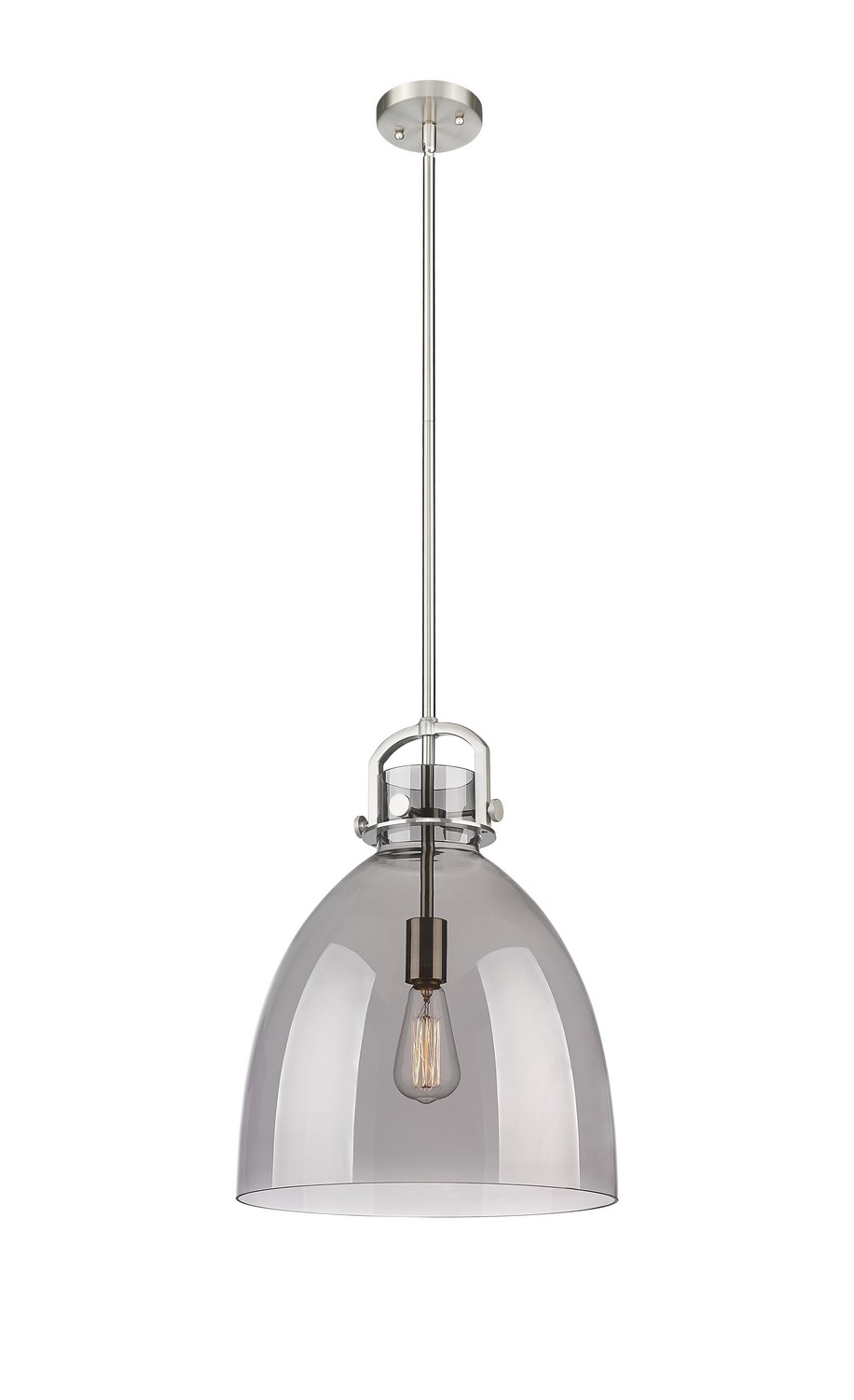 One Light Pendant by Innovations - Downtown Urban Collection, Satin Nickel Finish - 410-1SL-SN-G412-14SM