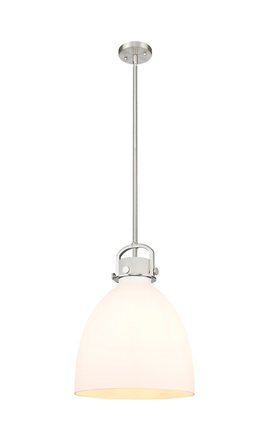 One Light Pendant by Innovations - Downtown Urban Collection, Satin Nickel Finish - 410-1SL-SN-G412-14WH