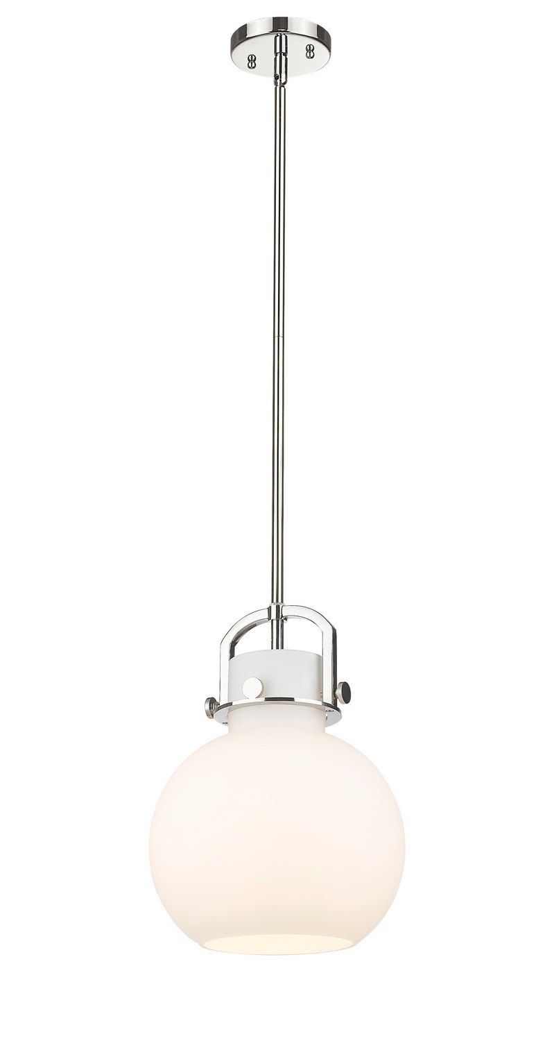 One Light Mini Pendant by Innovations - Downtown Urban Collection, Polished Nickel Finish - 410-1SM-PN-G410-10WH