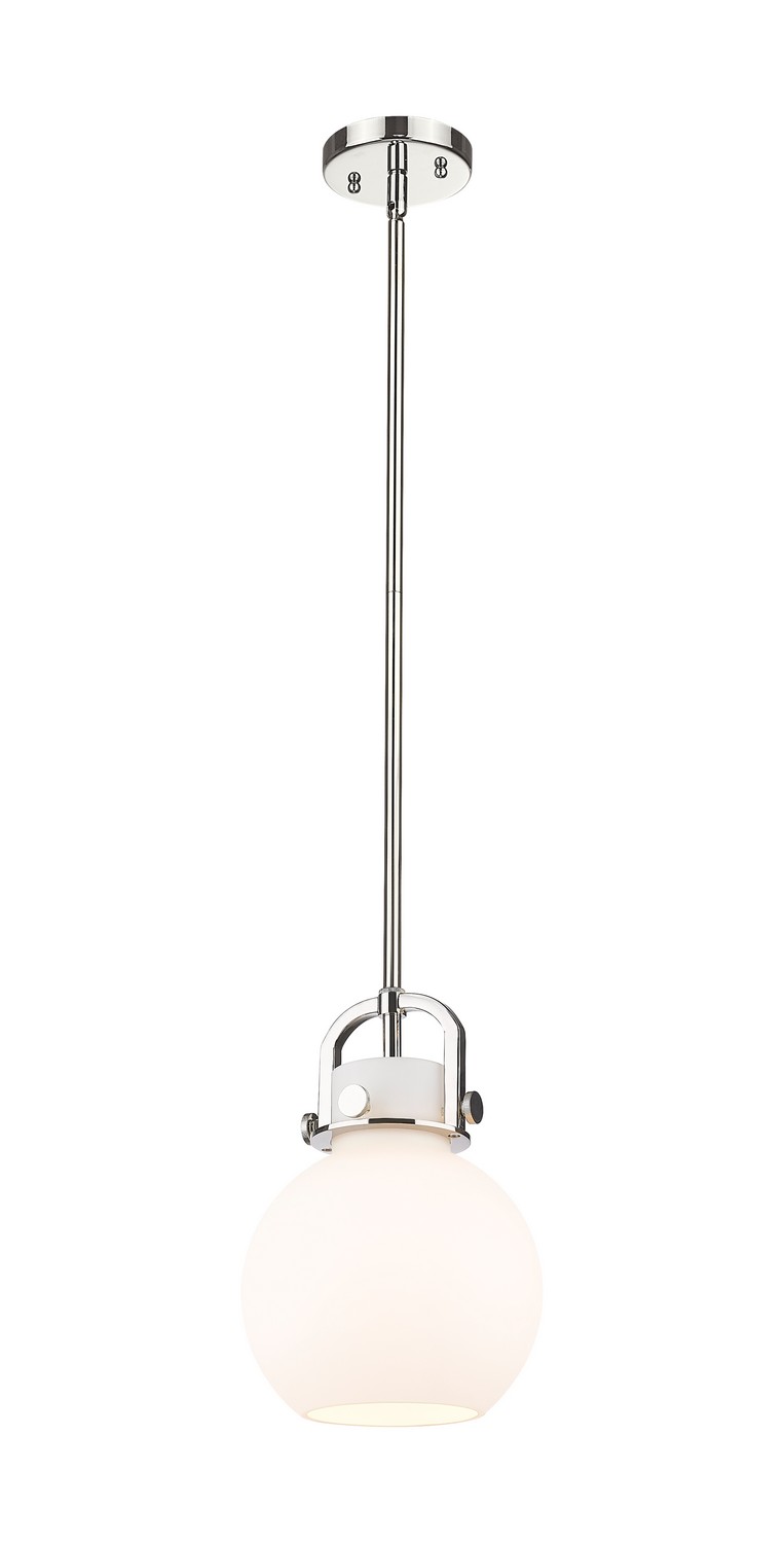 One Light Mini Pendant by Innovations - Downtown Urban Collection, Polished Nickel Finish - 410-1SS-PN-G410-8WH