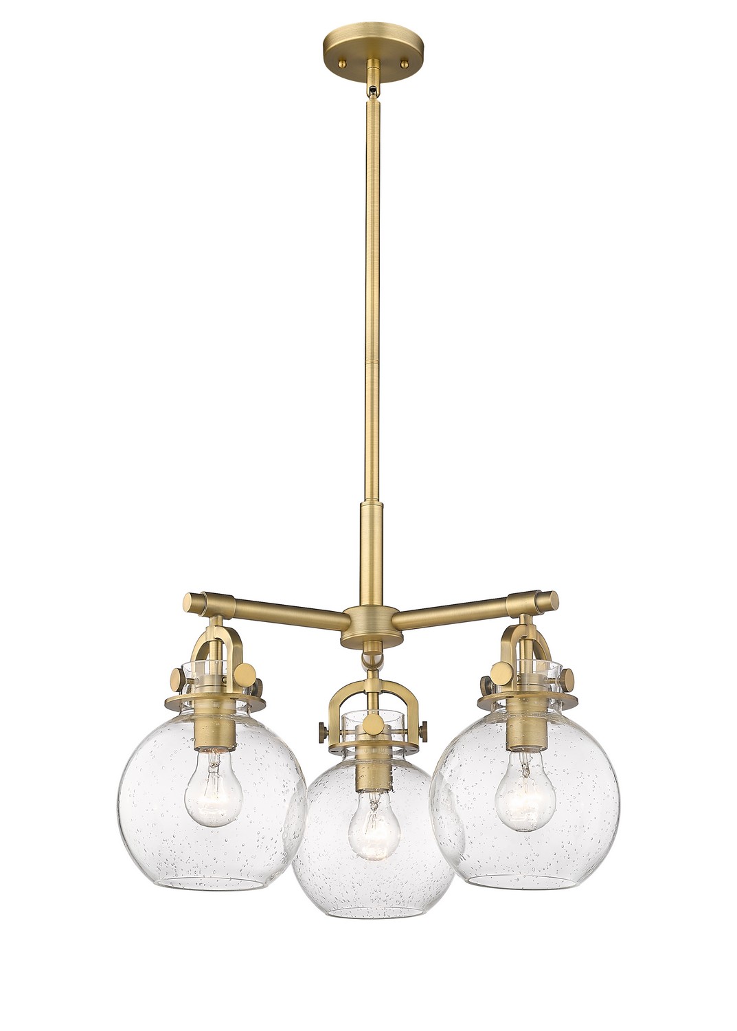 Three Light Pendant by Innovations - Downtown Urban Collection, Brushed Brass Finish - 410-3CR-BB-G410-7SDY