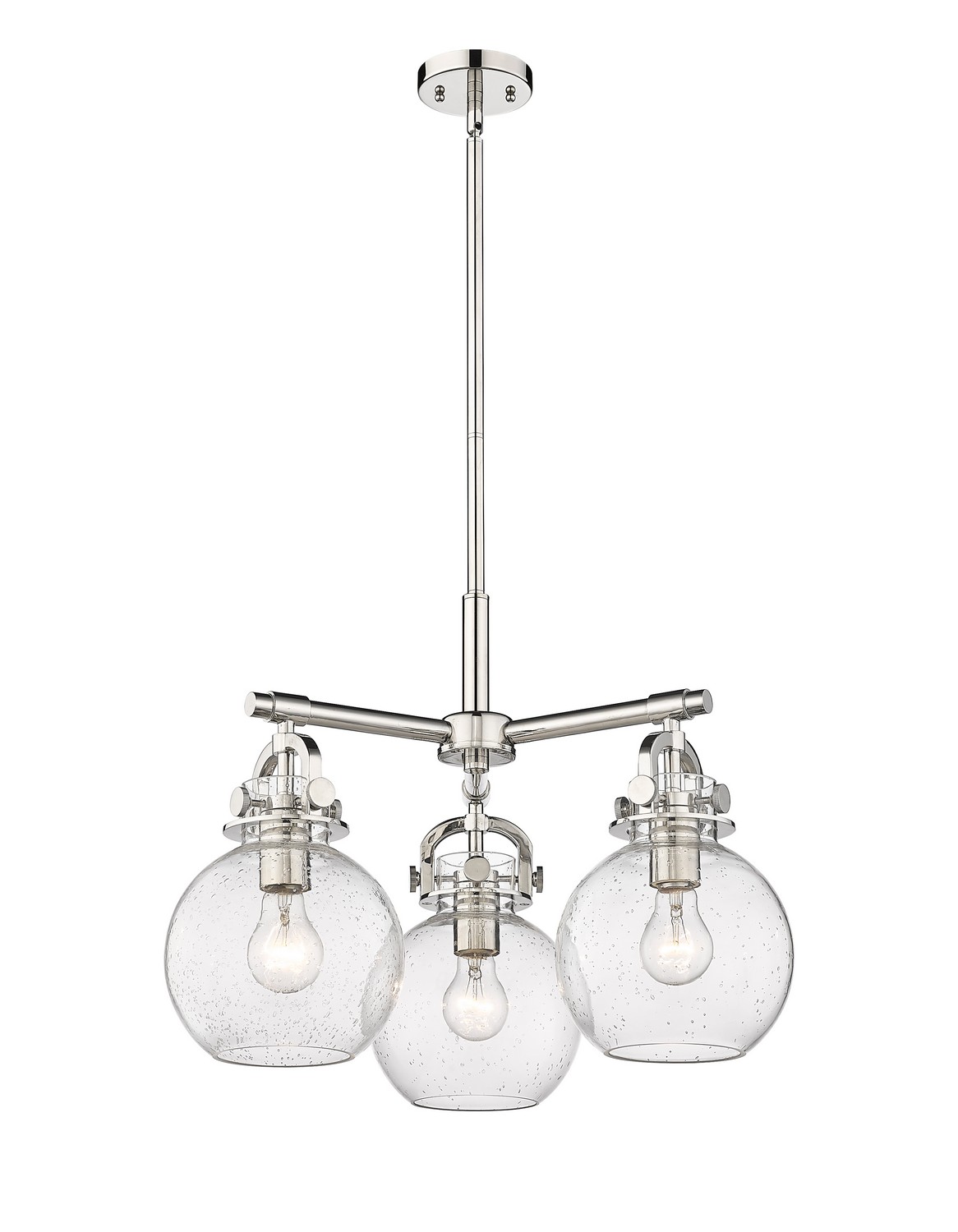 Three Light Pendant by Innovations - Downtown Urban Collection, Polished Nickel Finish - 410-3CR-PN-G410-7SDY