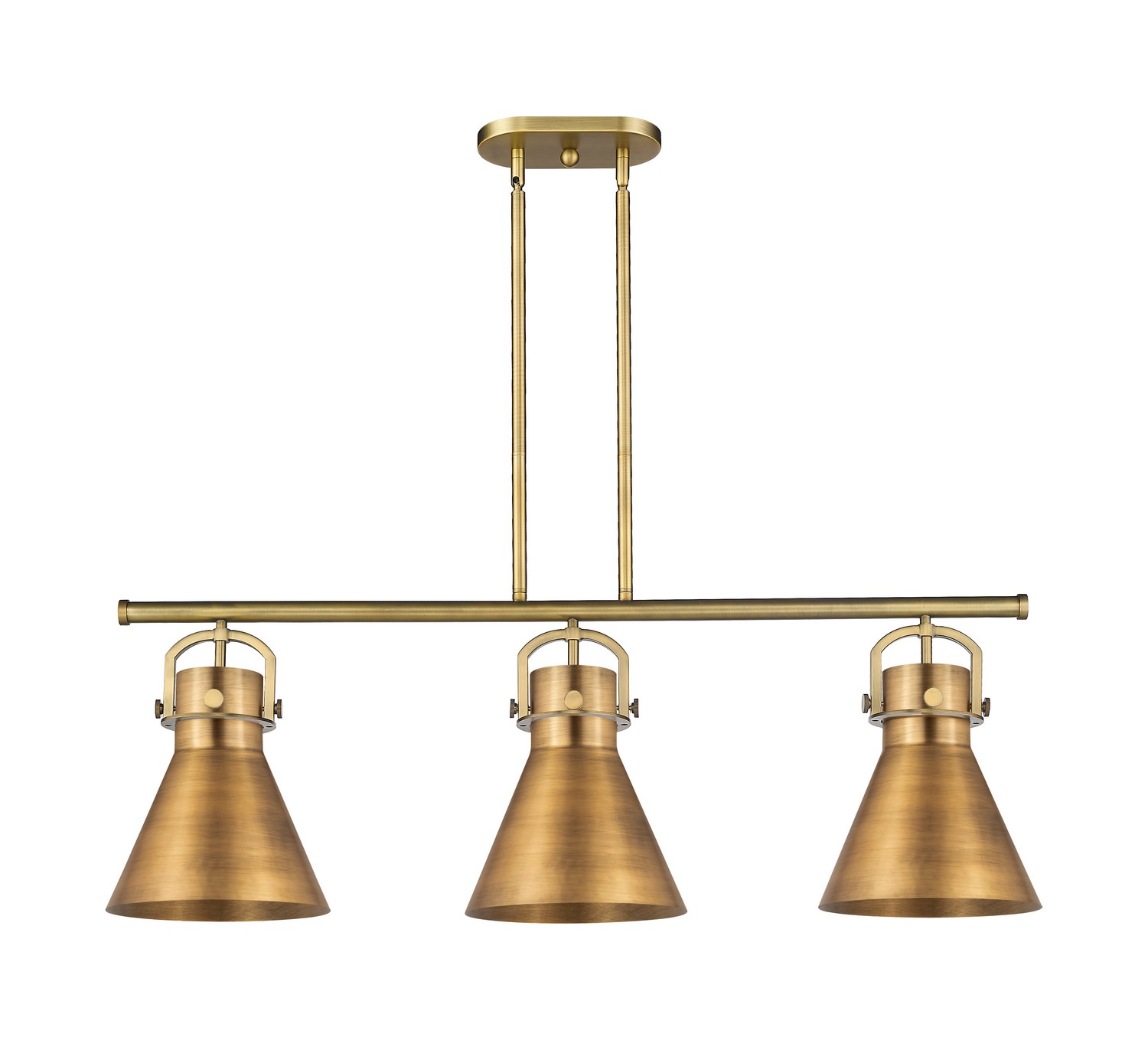 Three Light Island Pendant by Innovations - Downtown Urban Collection, Brushed Brass Finish - 410-3I-BB-M411-10BB