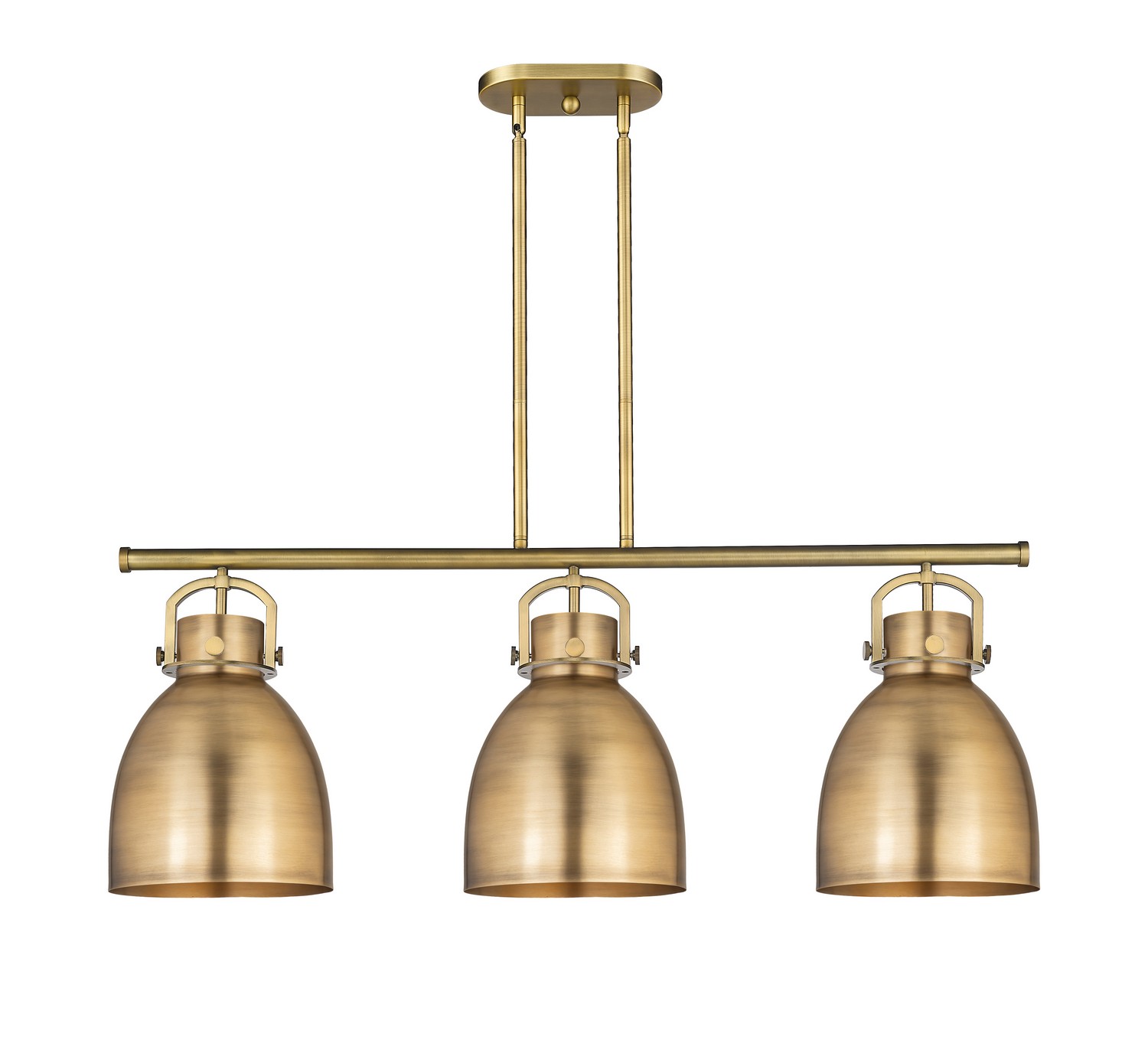 Three Light Island Pendant by Innovations - Downtown Urban Collection, Brushed Brass Finish - 410-3I-BB-M412-10BB