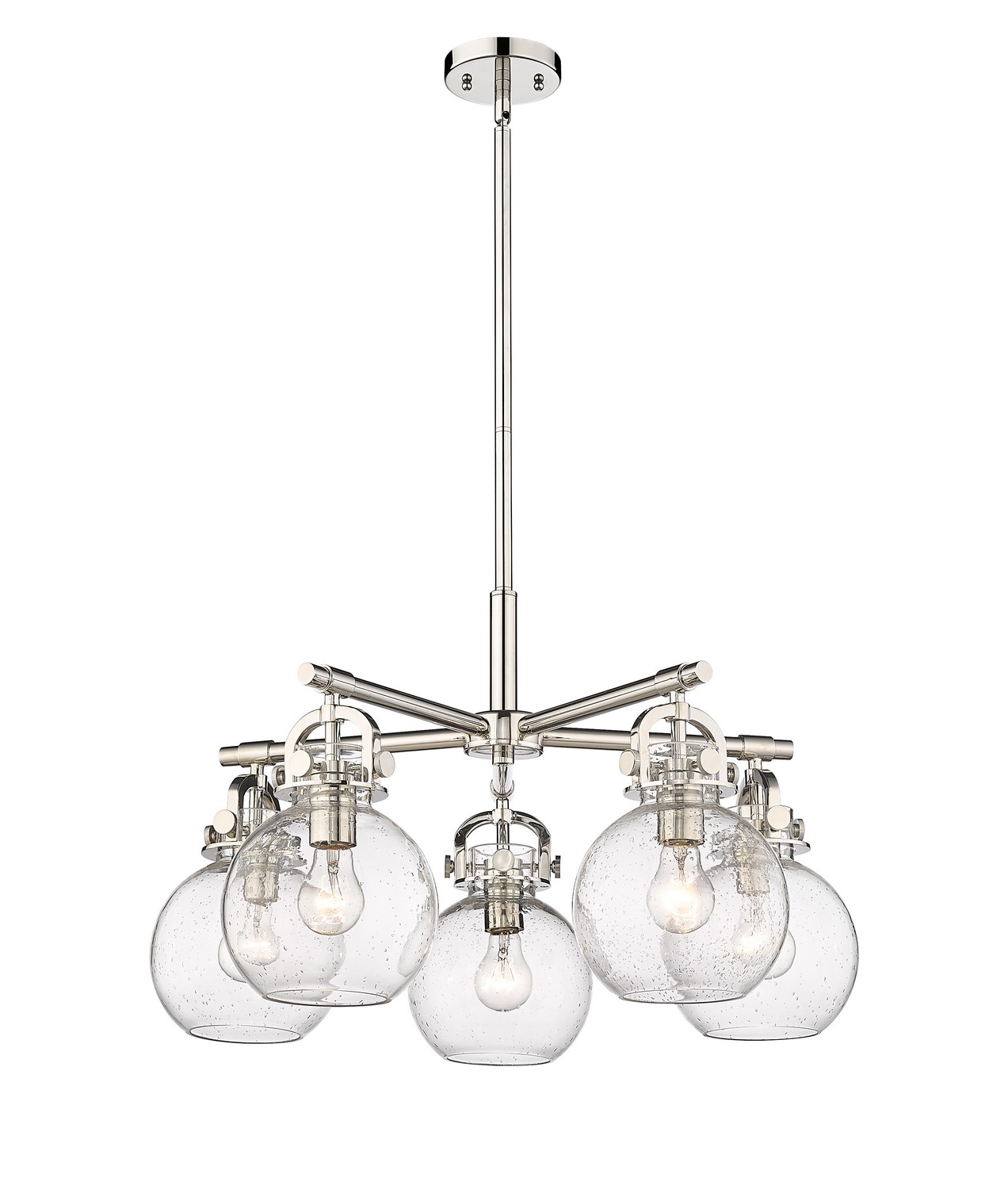 Five Light Chandelier by Innovations - Downtown Urban Collection, Polished Nickel Finish - 410-5CR-PN-G410-7SDY