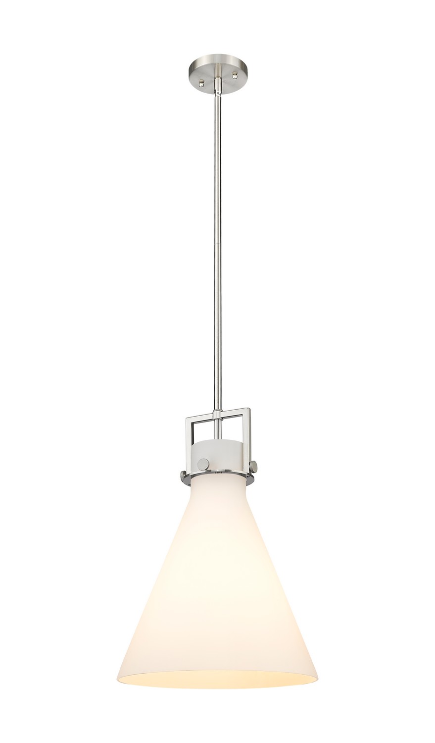 One Light Pendant by Innovations - Downtown Urban Collection, Brushed Satin Nickel Finish - 411-1SL-SN-G411-14WH