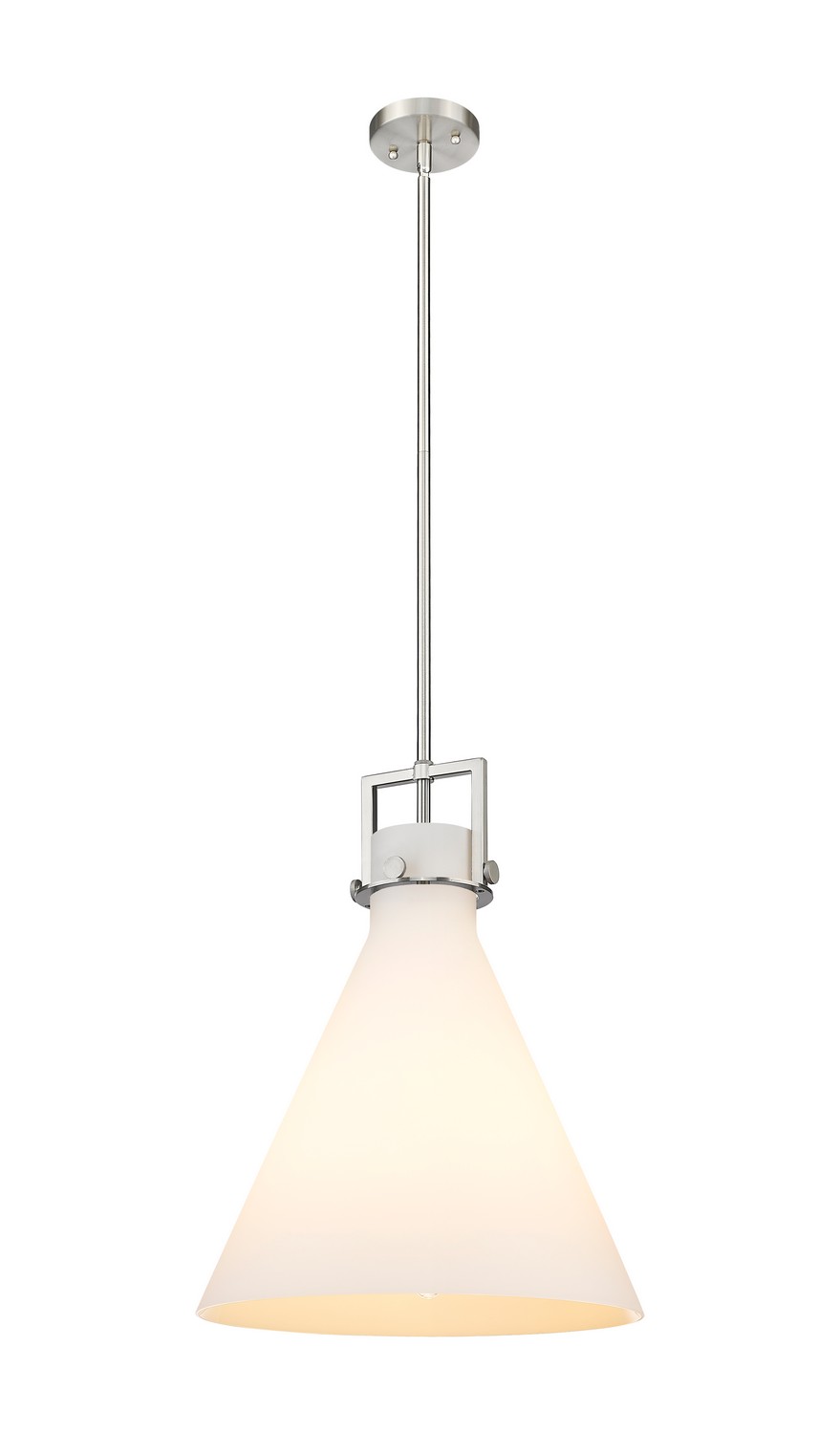 One Light Pendant by Innovations - Downtown Urban Collection, Brushed Satin Nickel Finish - 411-1SL-SN-G411-16WH