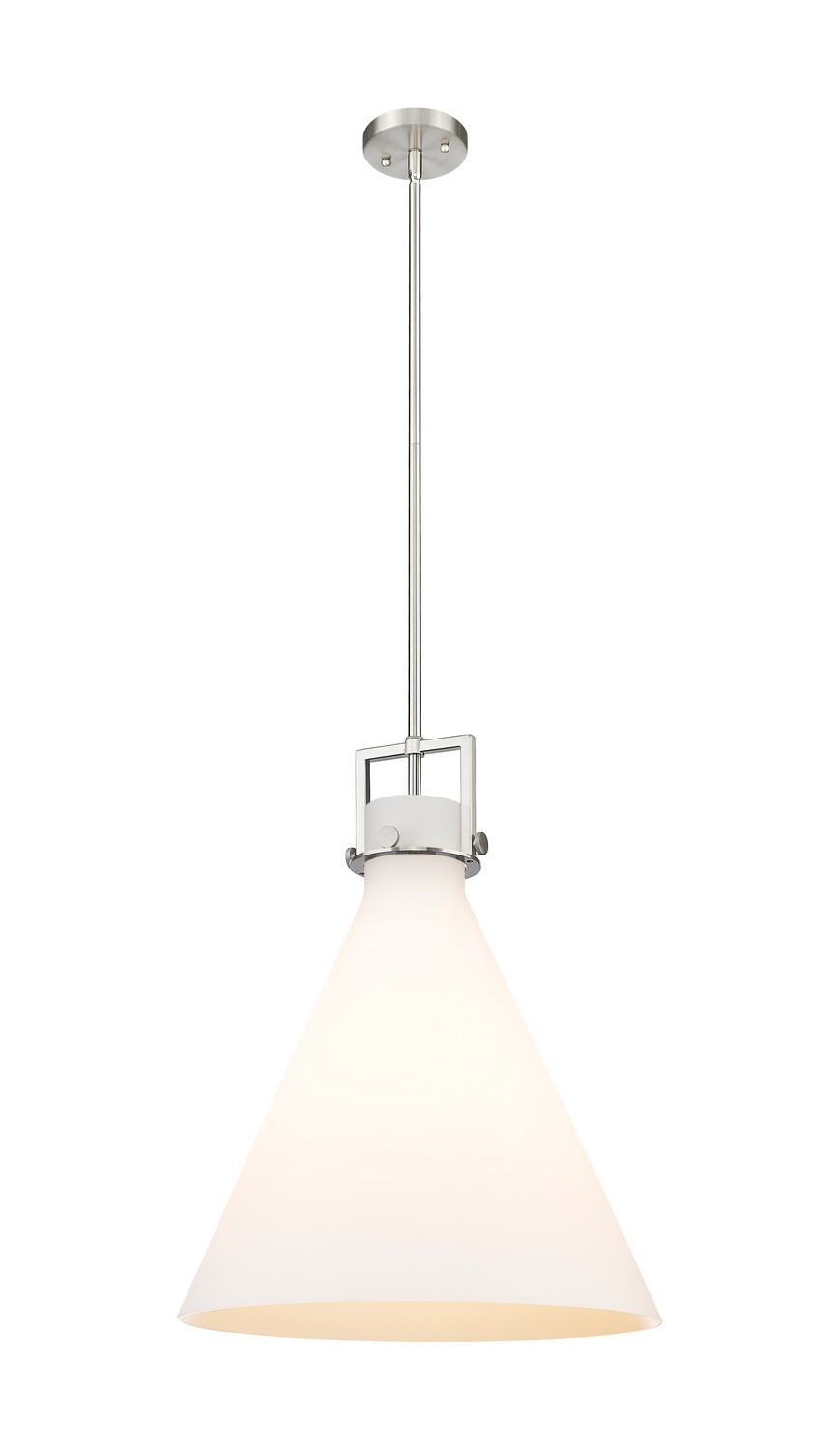 One Light Pendant by Innovations - Downtown Urban Collection, Brushed Satin Nickel Finish - 411-1SL-SN-G411-18WH