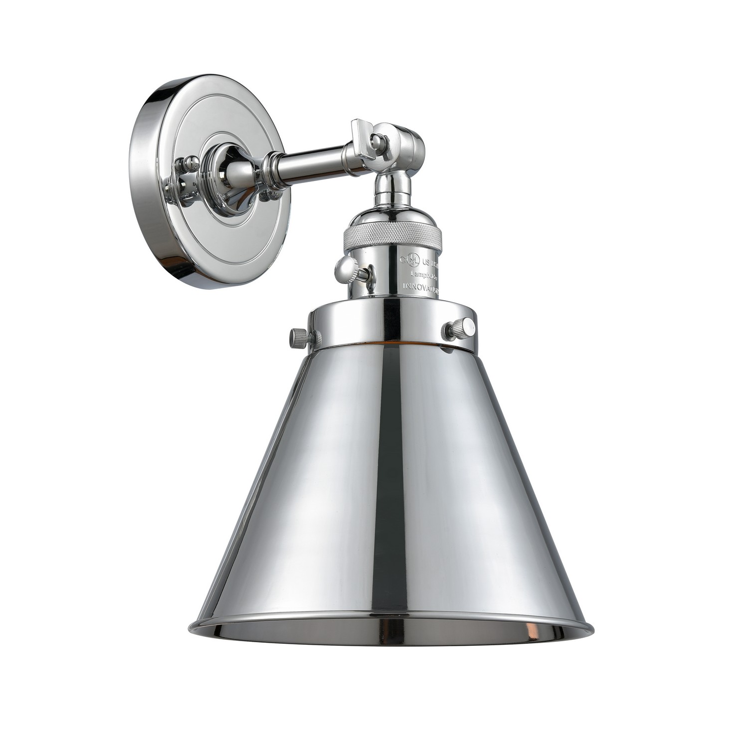 LED Wall Sconce by Innovations - Franklin Restoration Collection, Polished Chrome Finish - 203SW-PC-M13-PC-LED