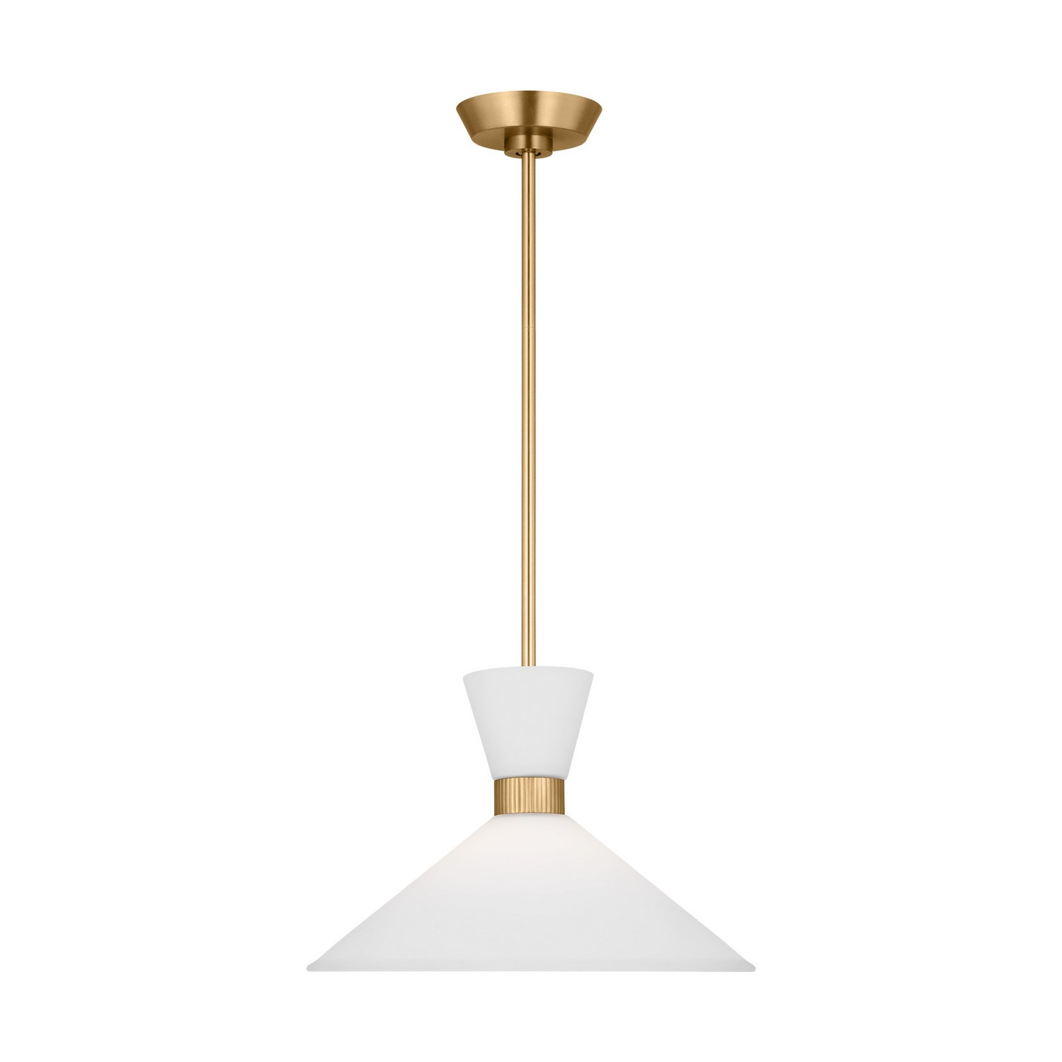 Visual Comfort Studio Belcarra One Light Pendant in Satin Brass - DJP1091SB