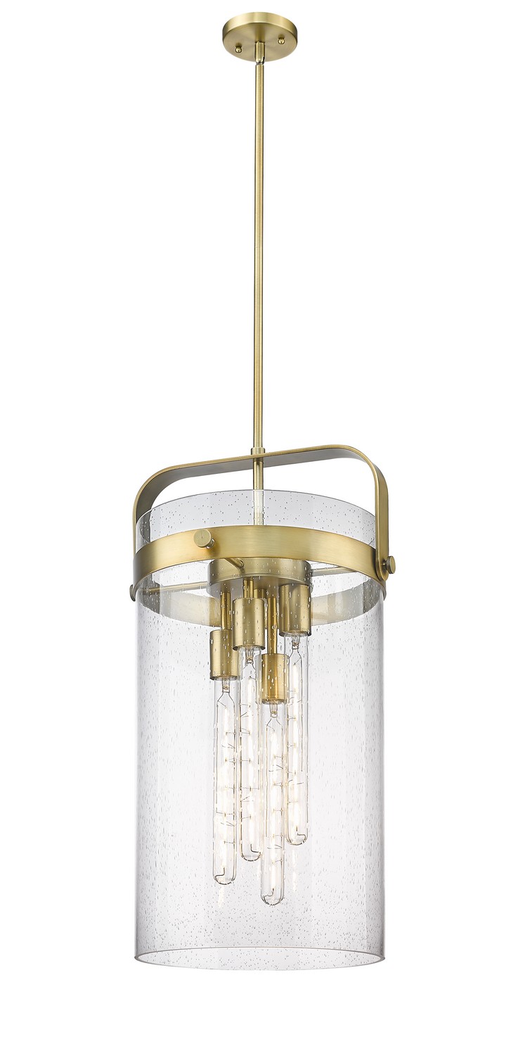 Four Light Pendant by Innovations - Downtown Urban Collection, Brushed Brass Finish - 413-4SL-BB-G413-4S-12SDY