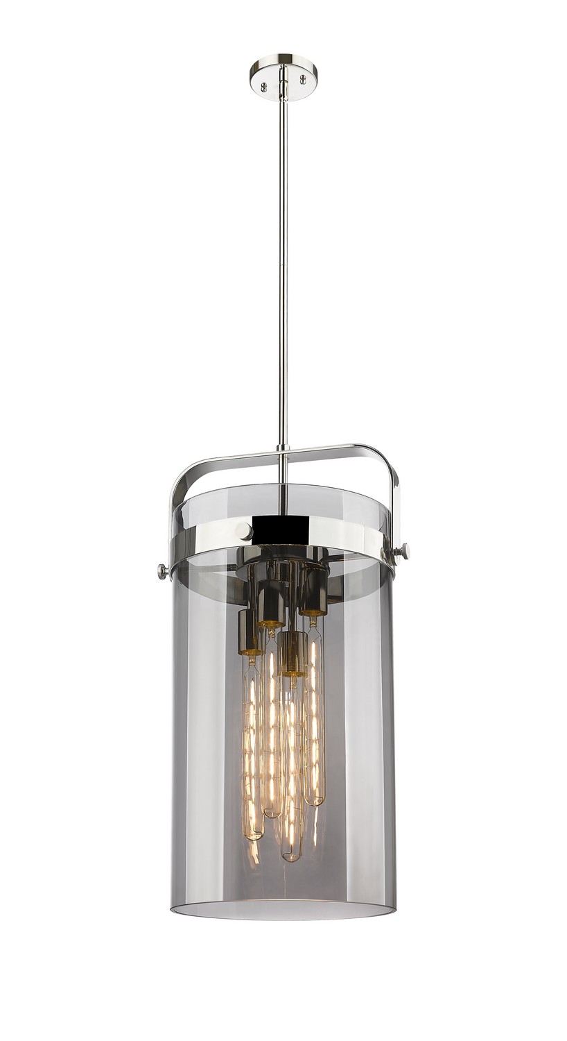 Four Light Pendant by Innovations - Downtown Urban Collection, Polished Nickel Finish - 413-4SL-PN-G413-4S-12SM