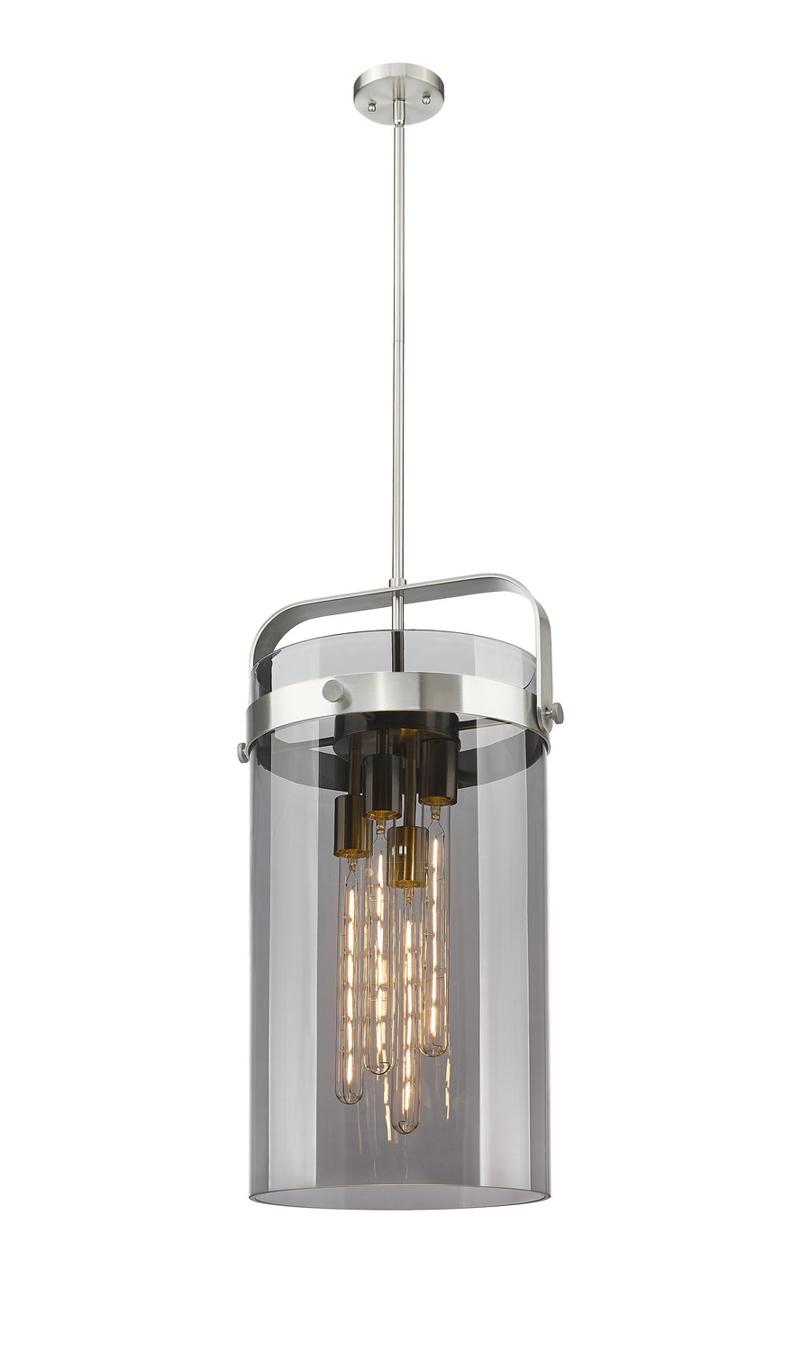 Four Light Pendant by Innovations - Downtown Urban Collection, Satin Nickel Finish - 413-4SL-SN-G413-4S-12SM