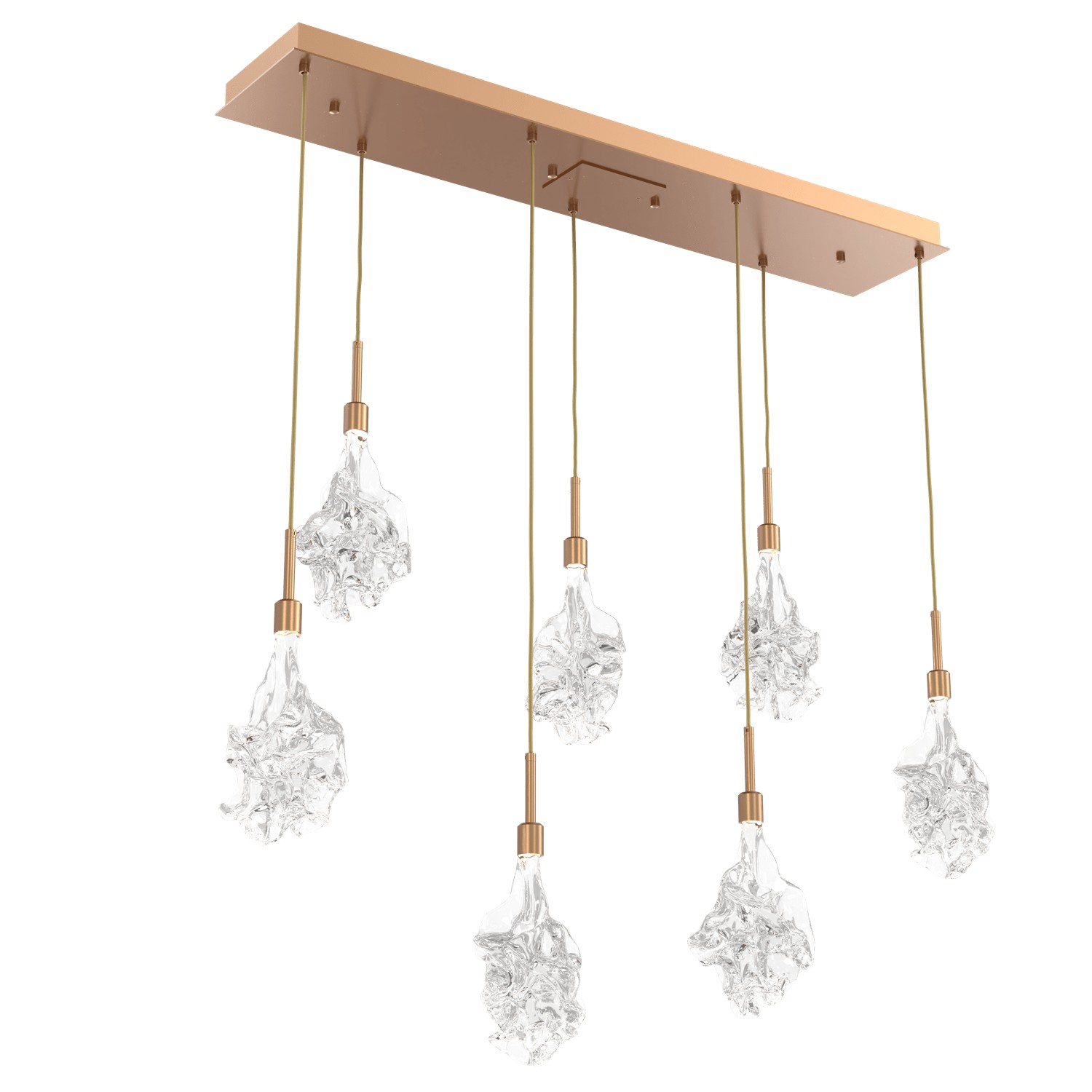 Hammerton Studio Blossom LED Linear Multi-Port in Novel Brass - PLB0059-07-NB-BC-C01-L3