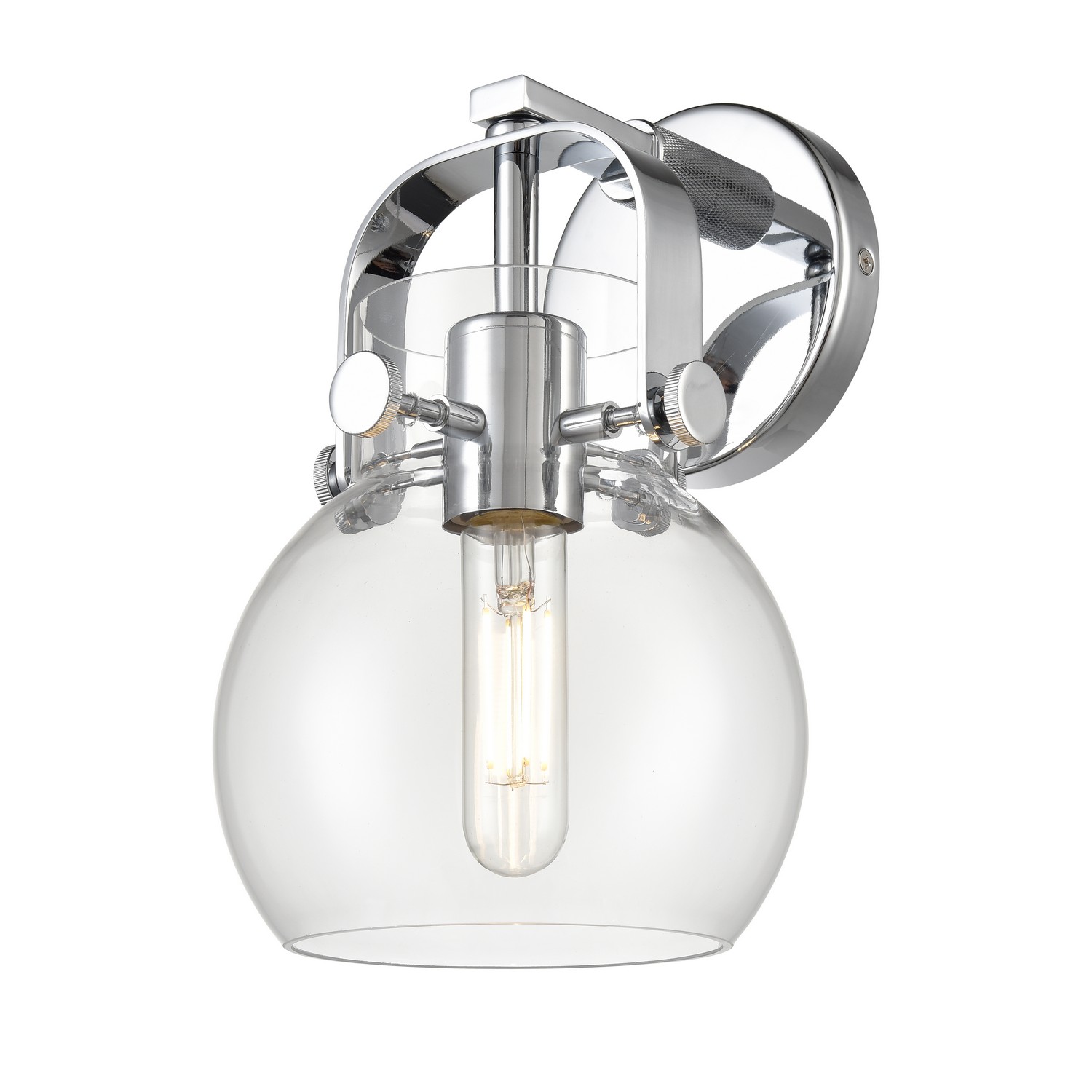 One Light Wall Sconce by Innovations - Downtown Urban Collection, Polished Chrome Finish - 423-1W-PC-G410-6CL