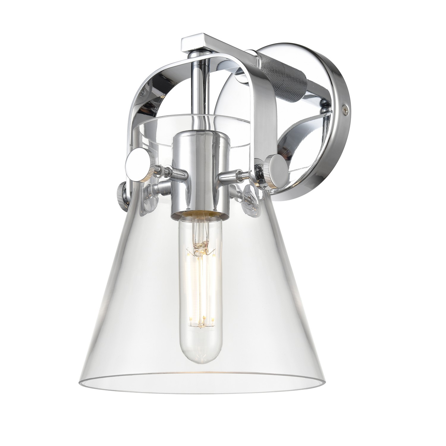 One Light Wall Sconce by Innovations - Downtown Urban Collection, Polished Chrome Finish - 423-1W-PC-G411-6CL