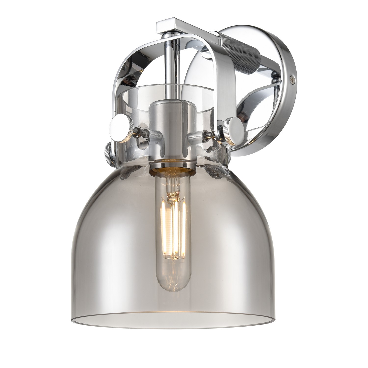 One Light Wall Sconce by Innovations - Downtown Urban Collection, Polished Chrome Finish - 423-1W-PC-G412-6SM