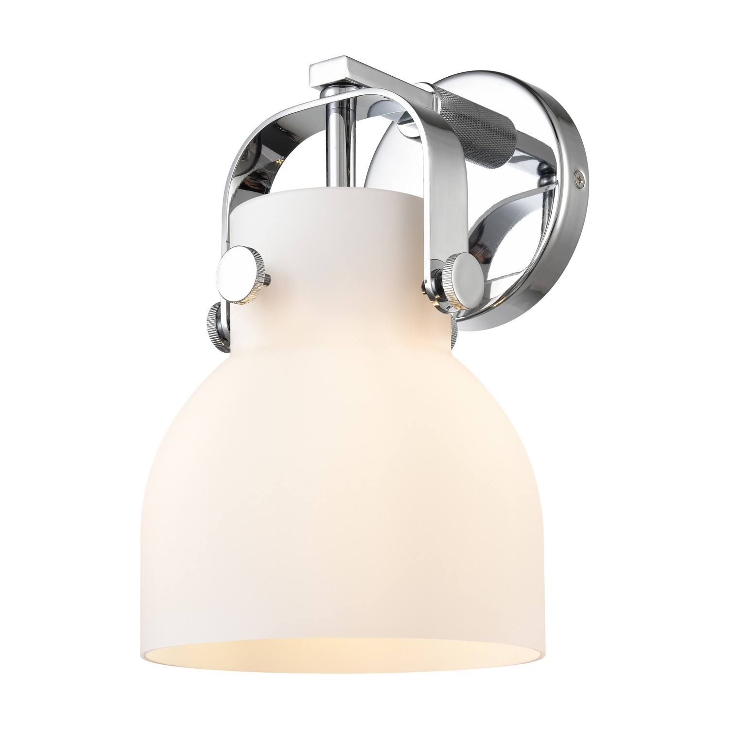 One Light Wall Sconce by Innovations - Downtown Urban Collection, Polished Chrome Finish - 423-1W-PC-G412-6WH