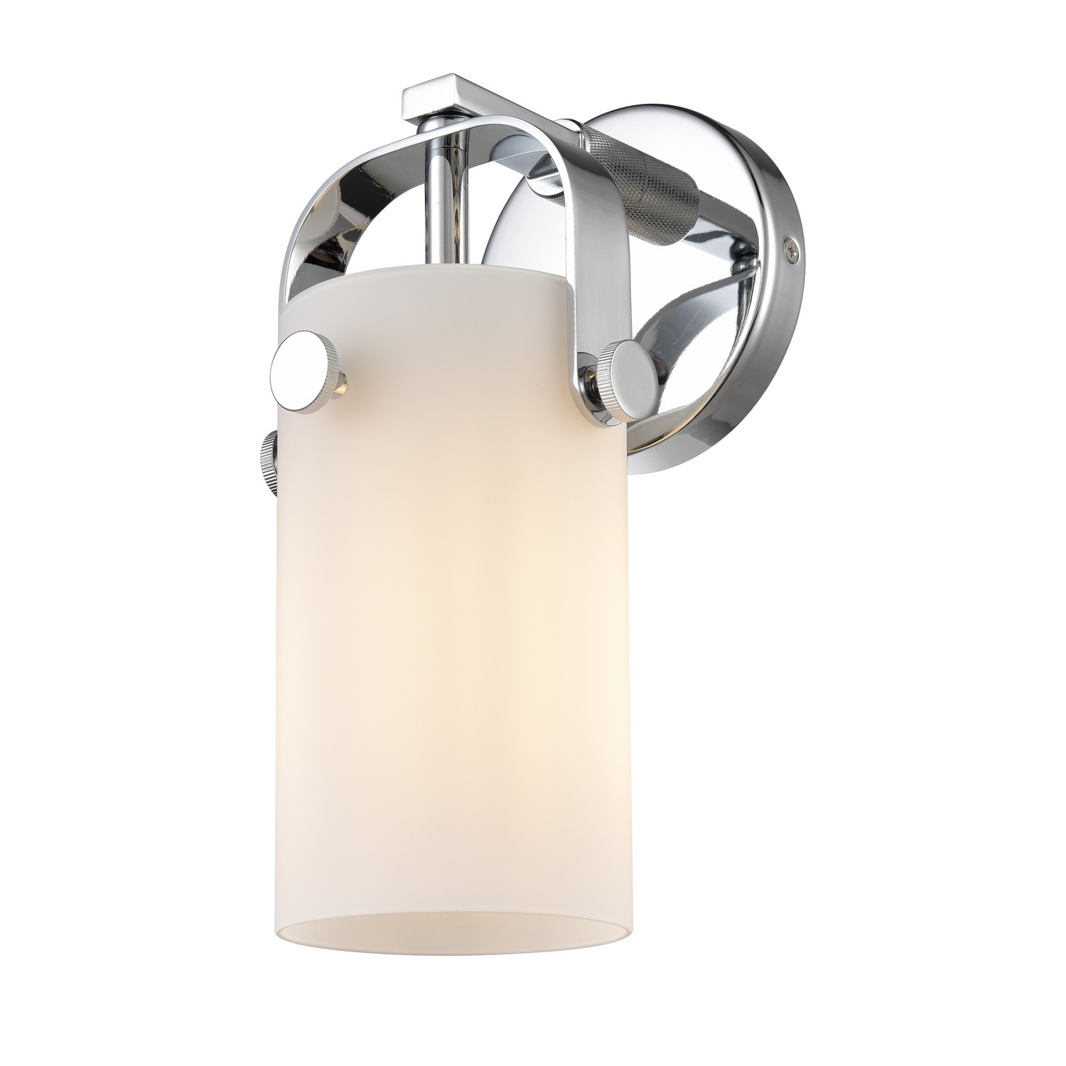 One Light Wall Sconce by Innovations - Downtown Urban Collection, Polished Chrome Finish - 423-1W-PC-G423-7WH