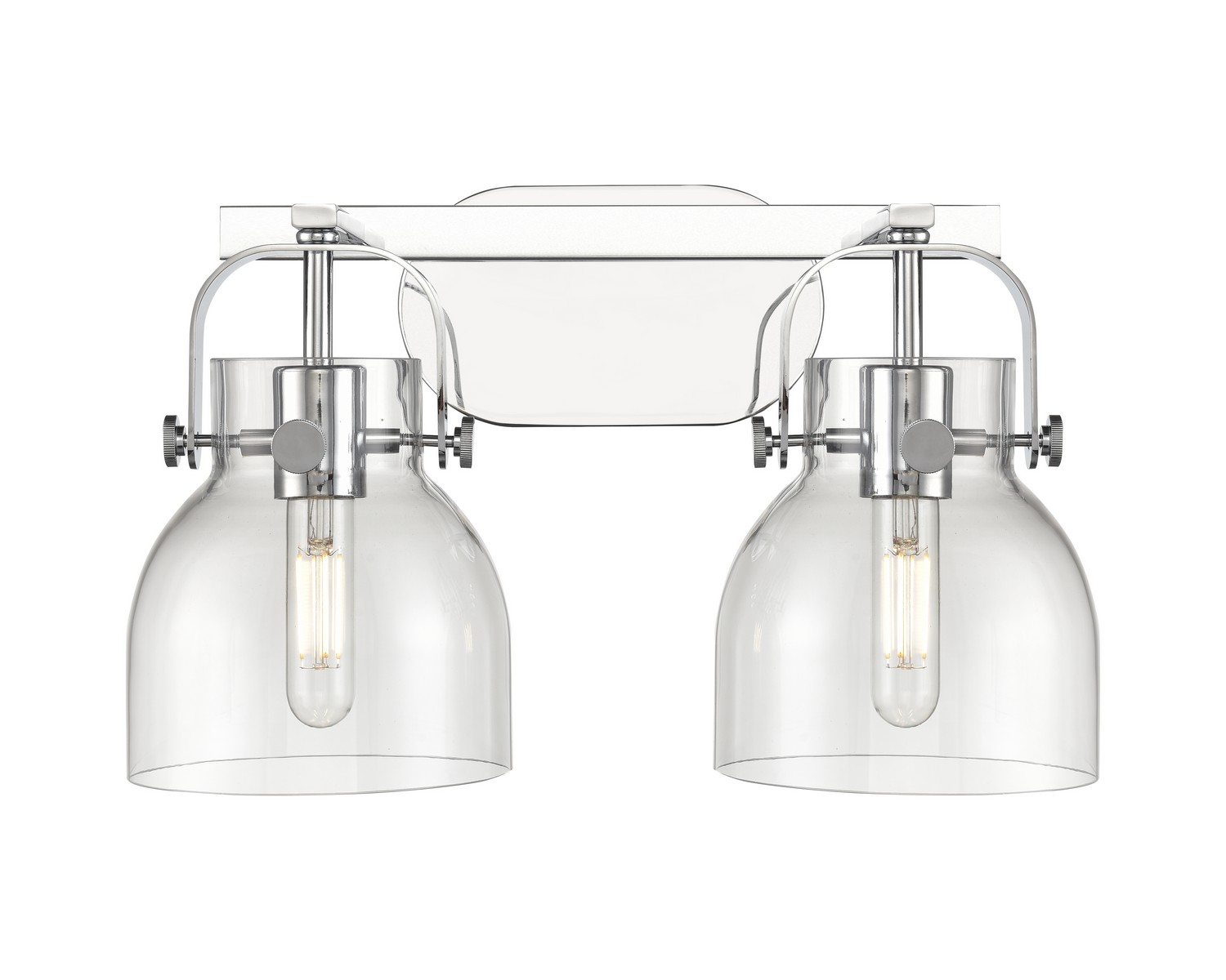Two Light Bath Vanity by Innovations - Downtown Urban Collection, Polished Chrome Finish - 423-2W-PC-G412-6CL
