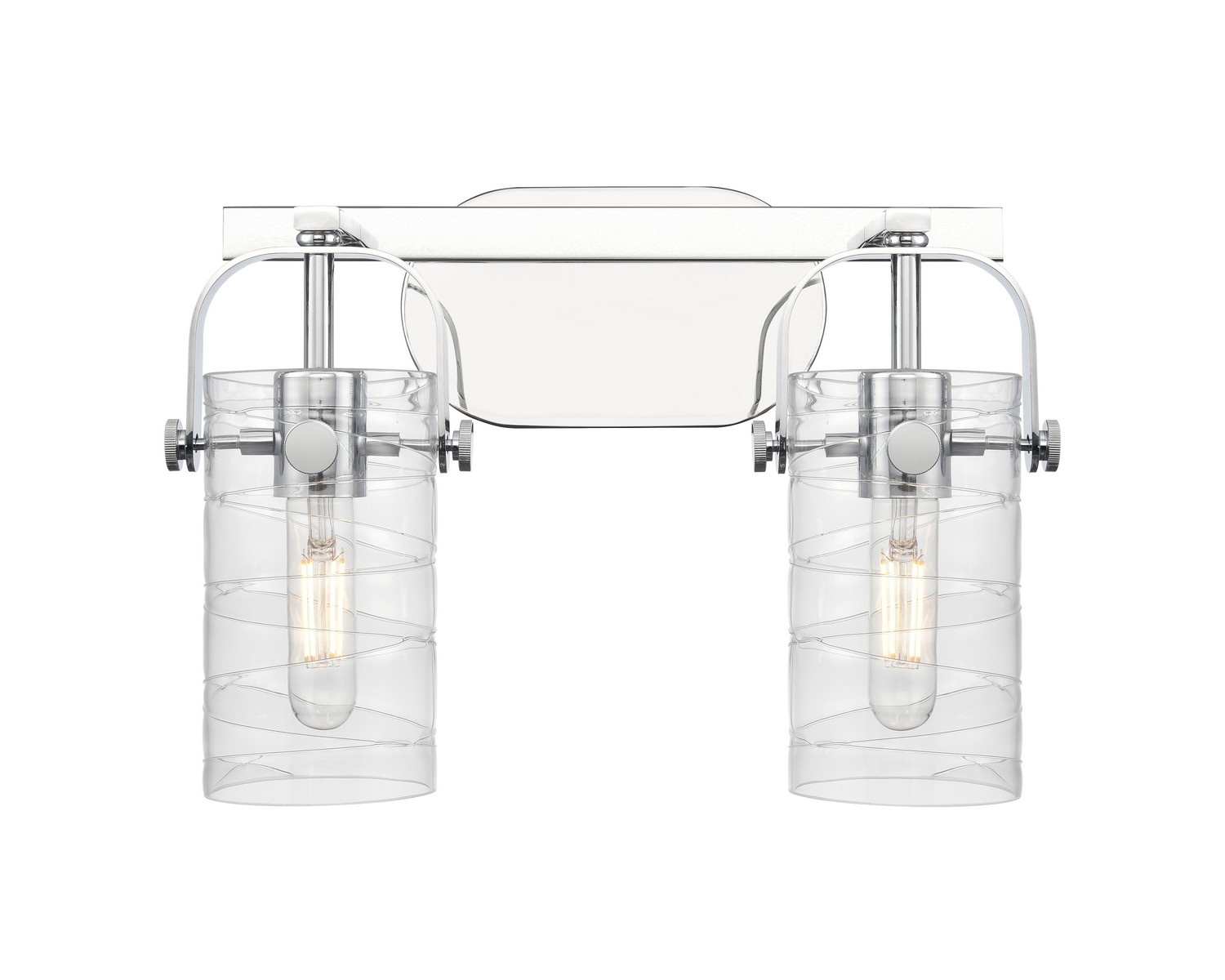 Two Light Bath Vanity by Innovations - Downtown Urban Collection, Polished Chrome Finish - 423-2W-PC-G423-7DE