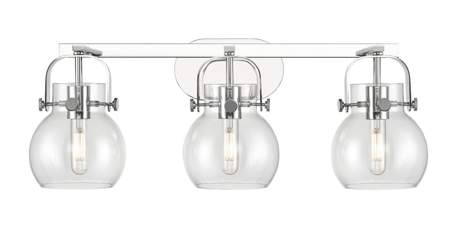 Three Light Bath Vanity by Innovations - Downtown Urban Collection, Polished Chrome Finish - 423-3W-PC-G410-6CL