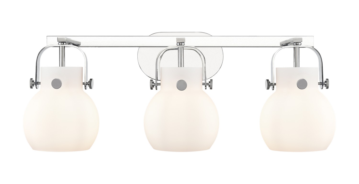 Three Light Bath Vanity by Innovations - Downtown Urban Collection, Polished Chrome Finish - 423-3W-PC-G410-6WH