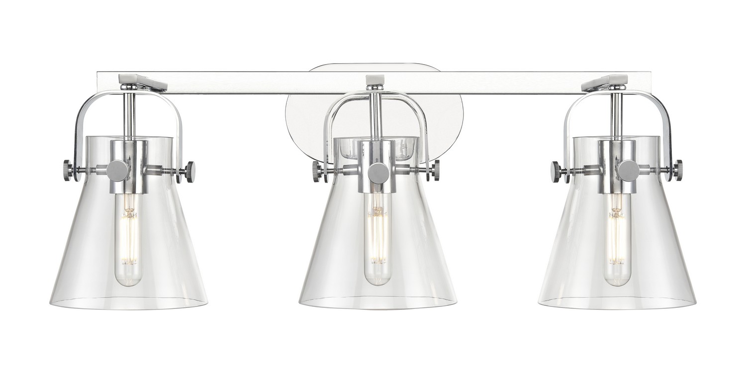 Three Light Bath Vanity by Innovations - Downtown Urban Collection, Polished Chrome Finish - 423-3W-PC-G411-6CL