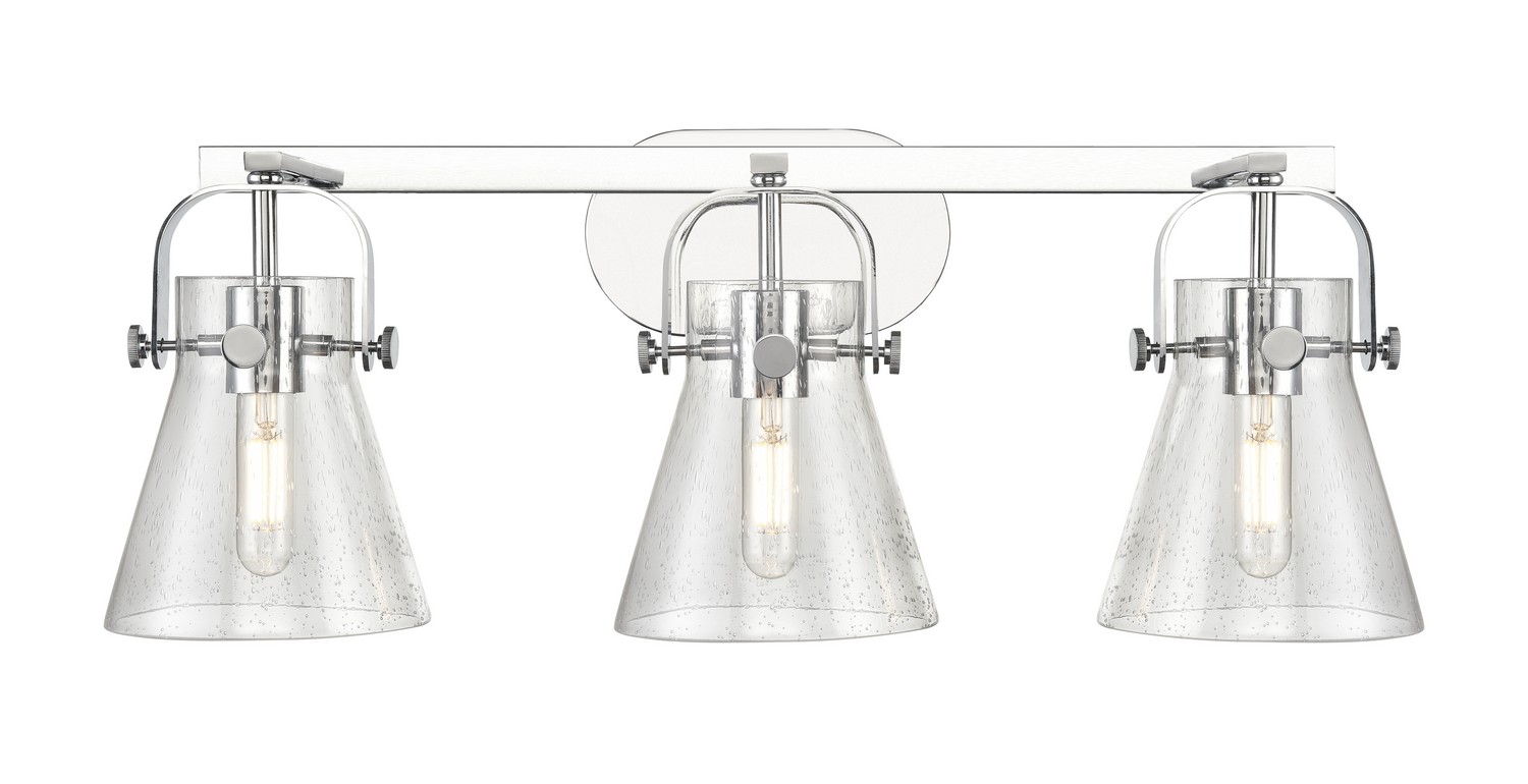 Three Light Bath Vanity by Innovations - Downtown Urban Collection, Polished Chrome Finish - 423-3W-PC-G411-6SDY