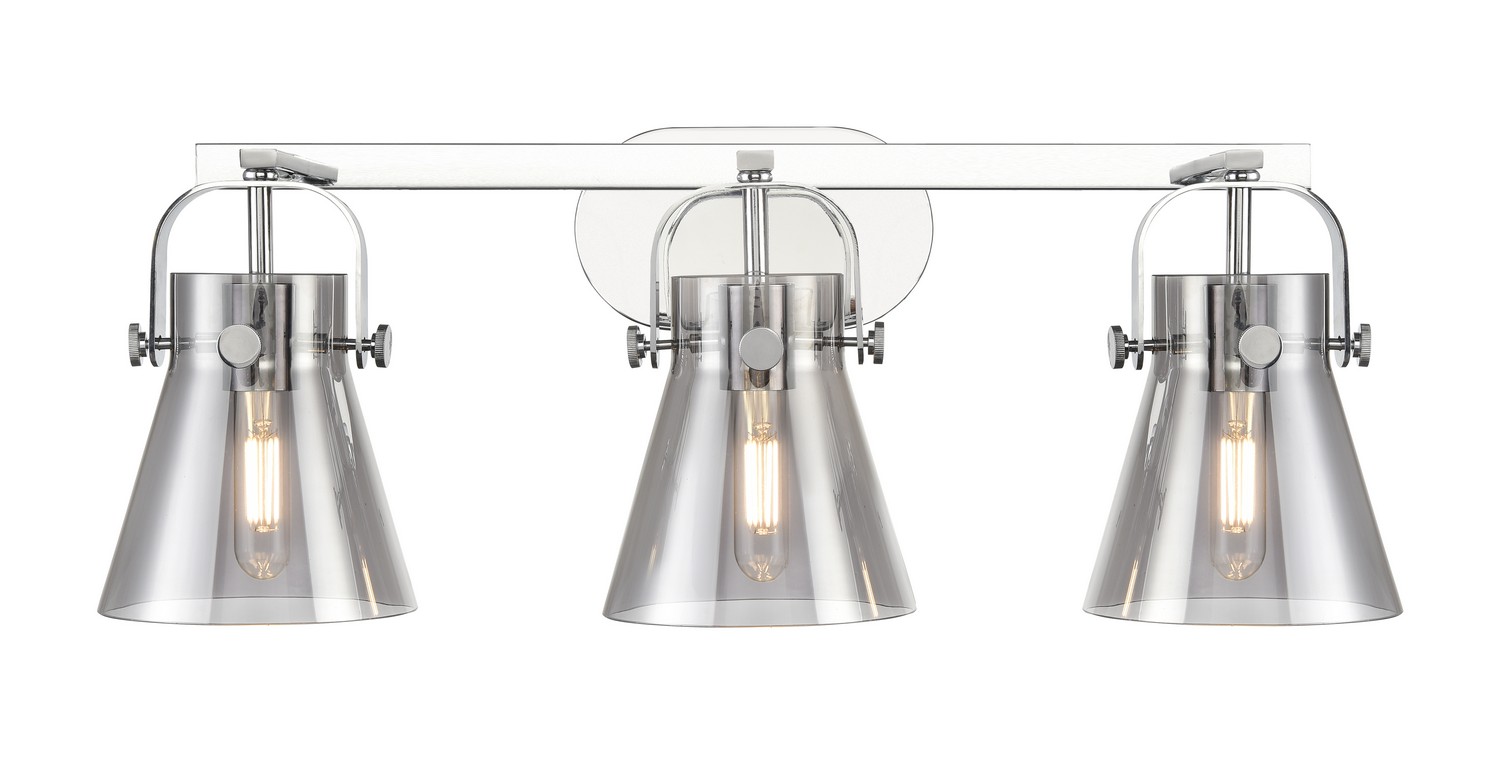 Three Light Bath Vanity by Innovations - Downtown Urban Collection, Polished Chrome Finish - 423-3W-PC-G411-6SM