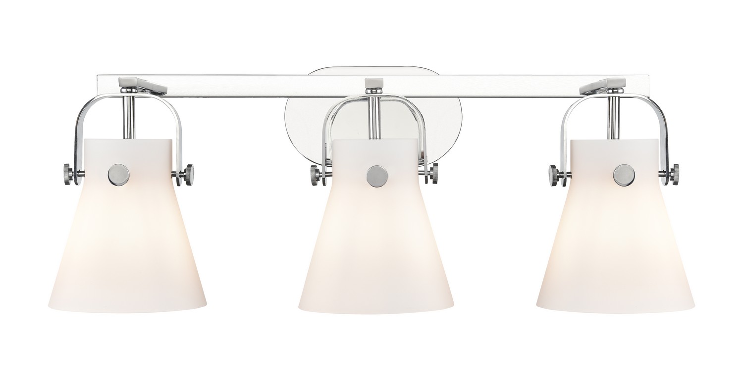 Three Light Bath Vanity by Innovations - Downtown Urban Collection, Polished Chrome Finish - 423-3W-PC-G411-6WH