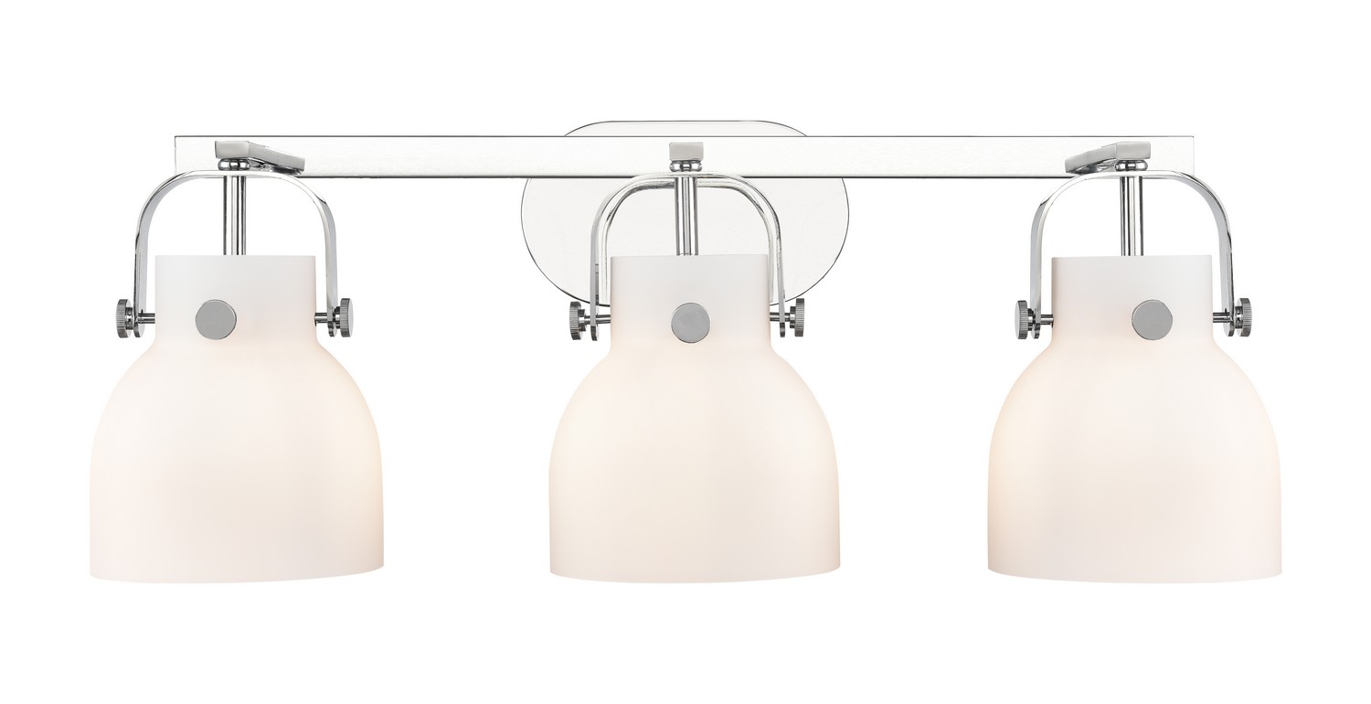 Three Light Bath Vanity by Innovations - Downtown Urban Collection, Polished Chrome Finish - 423-3W-PC-G412-6WH