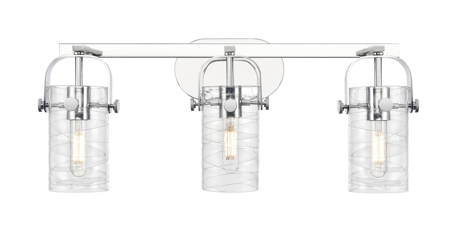 Three Light Bath Vanity by Innovations - Downtown Urban Collection, Polished Chrome Finish - 423-3W-PC-G423-7DE