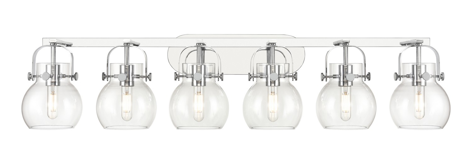Six Light Bath Vanity by Innovations - Downtown Urban Collection, Polished Chrome Finish - 423-6W-PC-G410-6CL
