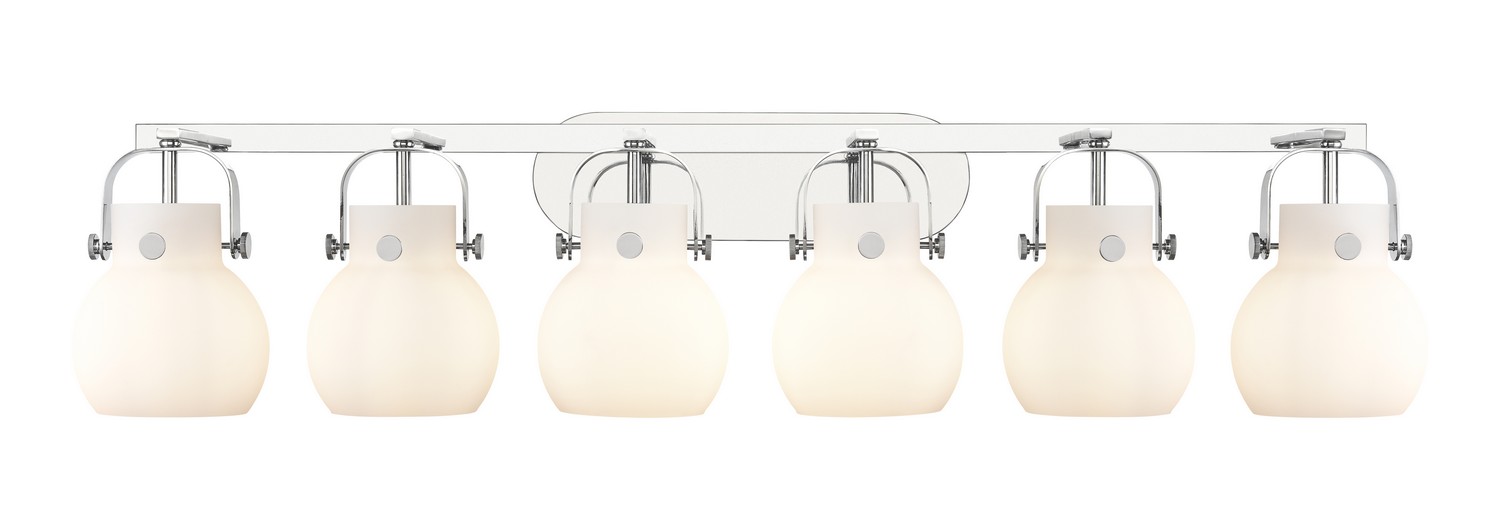 Six Light Bath Vanity by Innovations - Downtown Urban Collection, Polished Chrome Finish - 423-6W-PC-G410-6WH