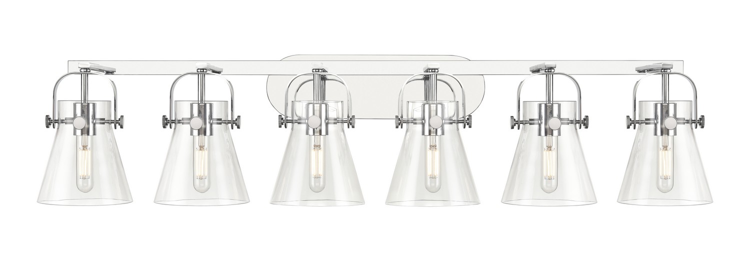 Six Light Bath Vanity by Innovations - Downtown Urban Collection, Polished Chrome Finish - 423-6W-PC-G411-6CL