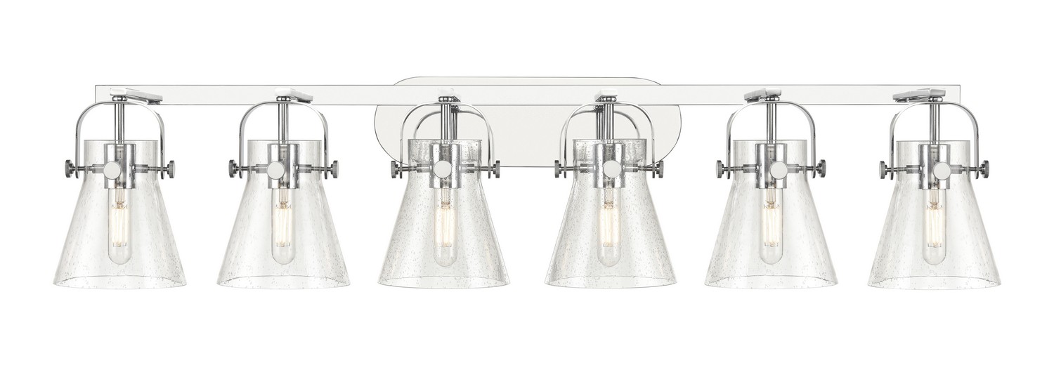Six Light Bath Vanity by Innovations - Downtown Urban Collection, Polished Chrome Finish - 423-6W-PC-G411-6SDY
