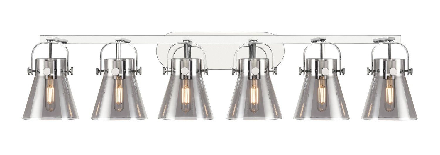 Six Light Bath Vanity by Innovations - Downtown Urban Collection, Polished Chrome Finish - 423-6W-PC-G411-6SM
