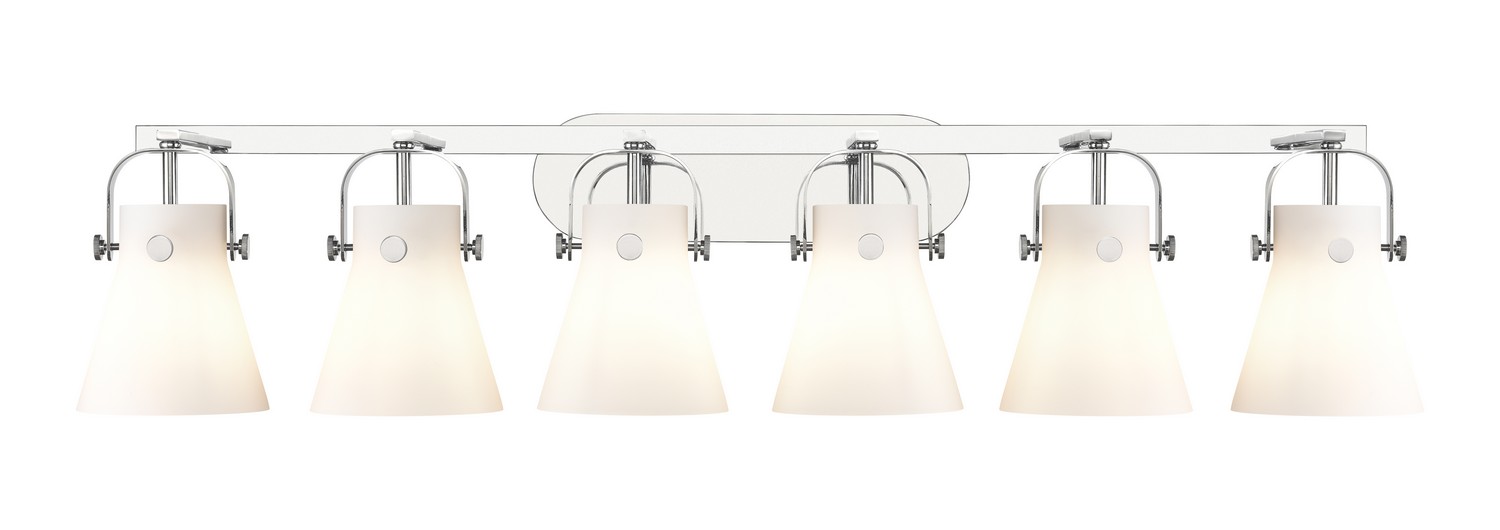 Six Light Bath Vanity by Innovations - Downtown Urban Collection, Polished Chrome Finish - 423-6W-PC-G411-6WH