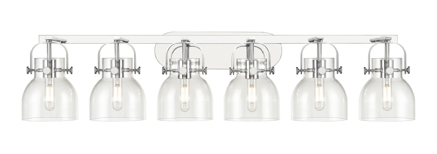 Six Light Bath Vanity by Innovations - Downtown Urban Collection, Polished Chrome Finish - 423-6W-PC-G412-6CL