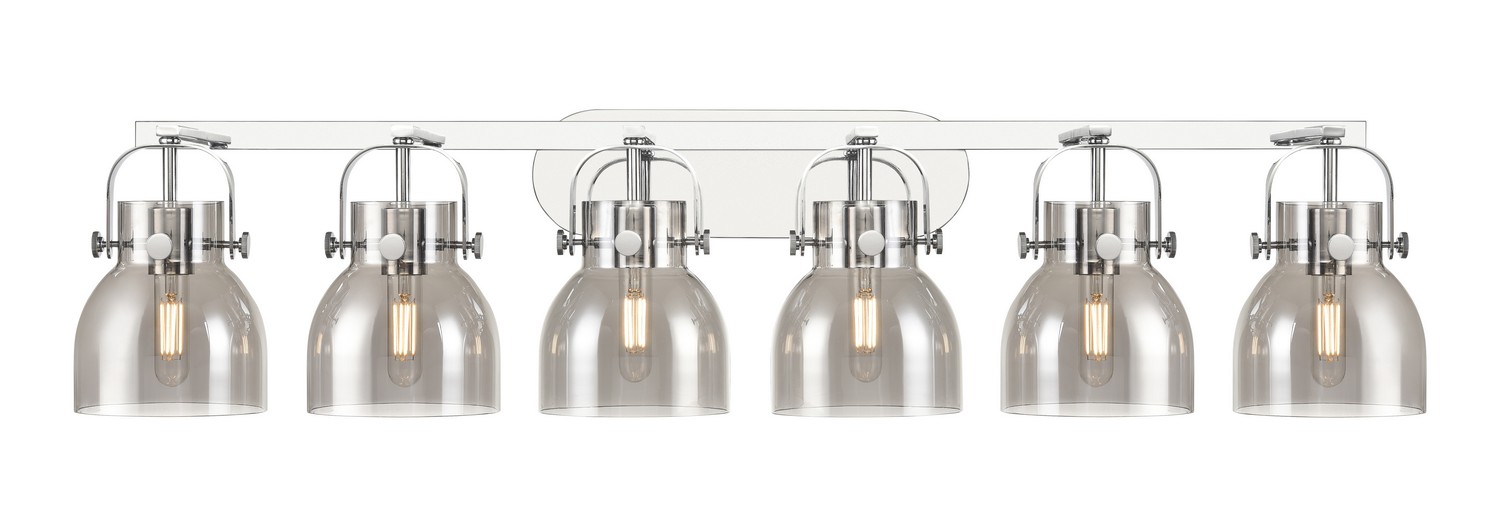 Six Light Bath Vanity by Innovations - Downtown Urban Collection, Polished Chrome Finish - 423-6W-PC-G412-6SM