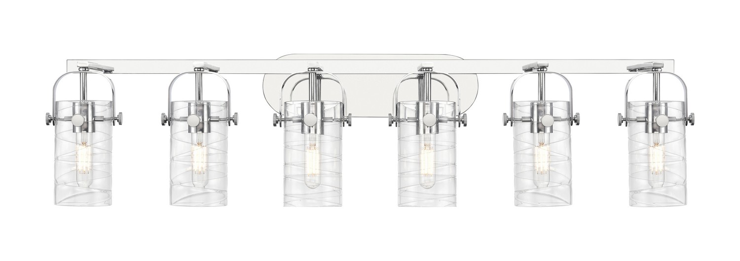 Six Light Bath Vanity by Innovations - Downtown Urban Collection, Polished Chrome Finish - 423-6W-PC-G423-7DE