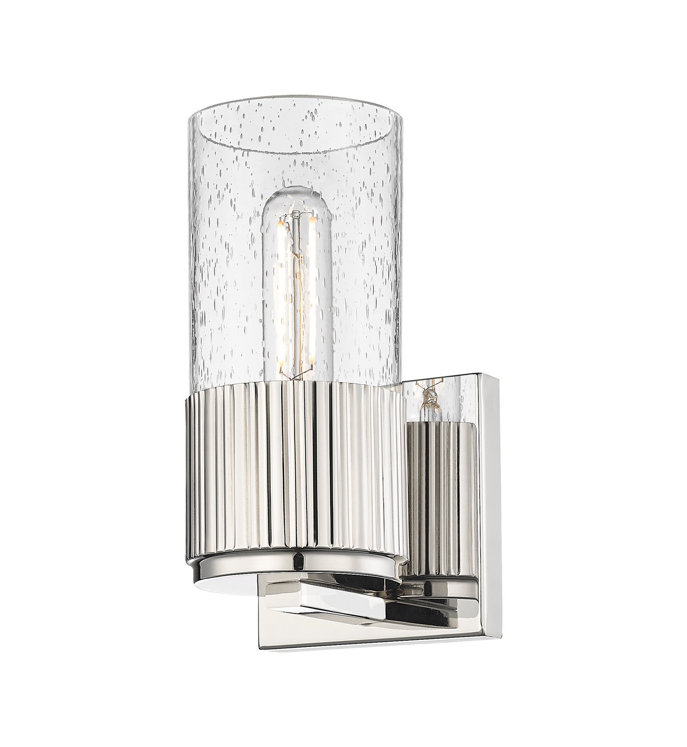 One Light Wall Sconce by Innovations - Downtown Urban Collection, Polished Nickel Finish - 428-1W-PN-G428-7SDY