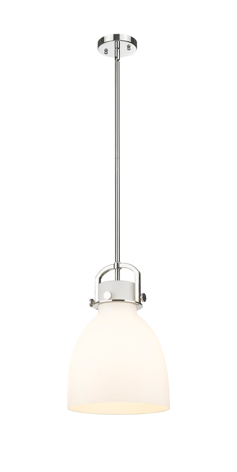 One Light Mini Pendant by Innovations - Downtown Urban Collection, Polished Nickel Finish - 410-1SM-PN-G412-10WH