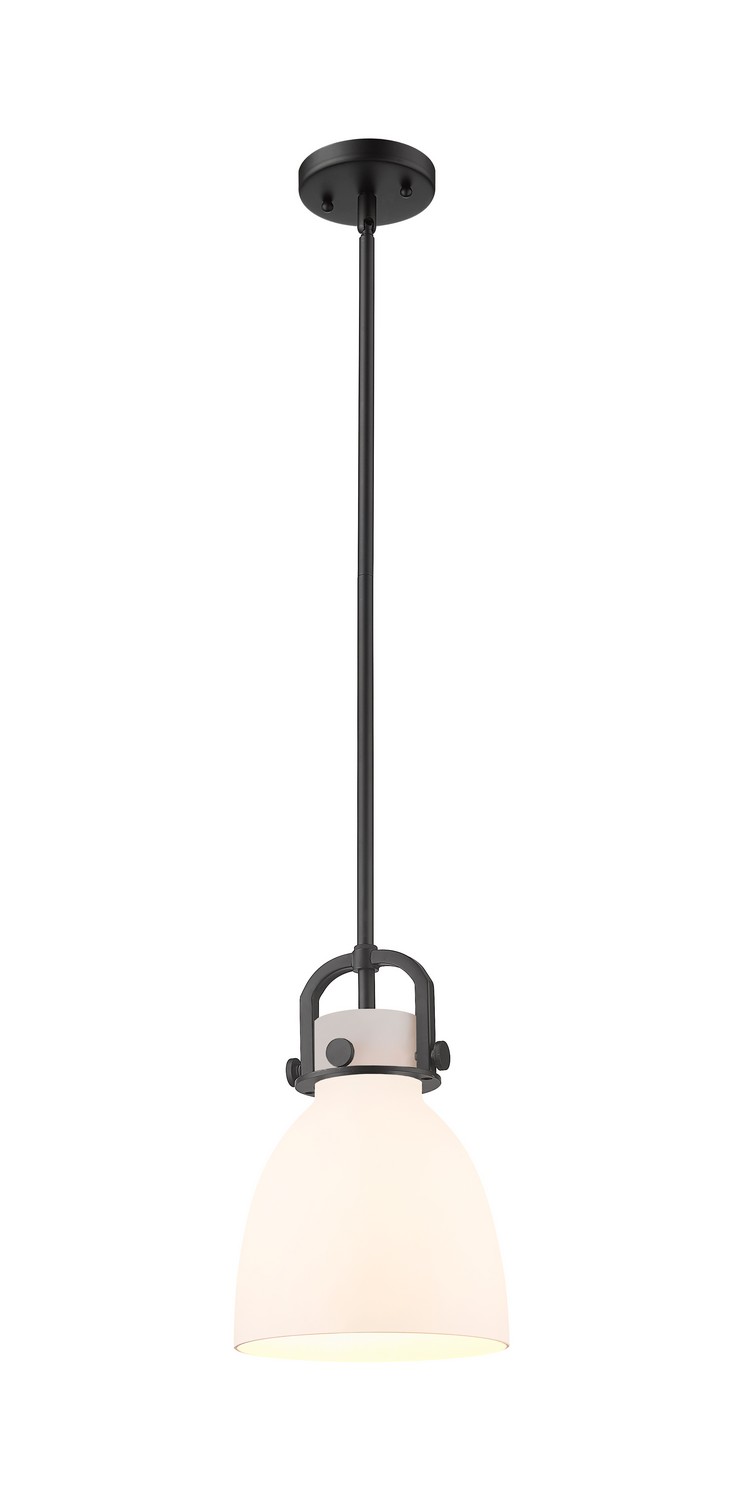 One Light Mini Pendant by Innovations - Downtown Urban Collection, Matte Black Finish - 410-1SS-BK-G412-8WH