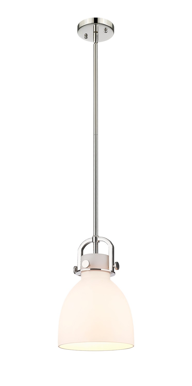 One Light Mini Pendant by Innovations - Downtown Urban Collection, Polished Nickel Finish - 410-1SS-PN-G412-8WH