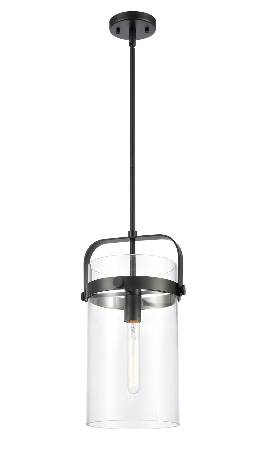 One Light Mini Pendant by Innovations - Downtown Urban Collection, Matte Black Finish - 413-1SM-BK-G413-1S-8CL