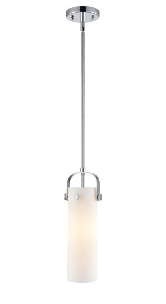 One Light Pendant by Innovations - Downtown Urban Collection, Polished Chrome Finish - 423-1S-PC-G423-12WH