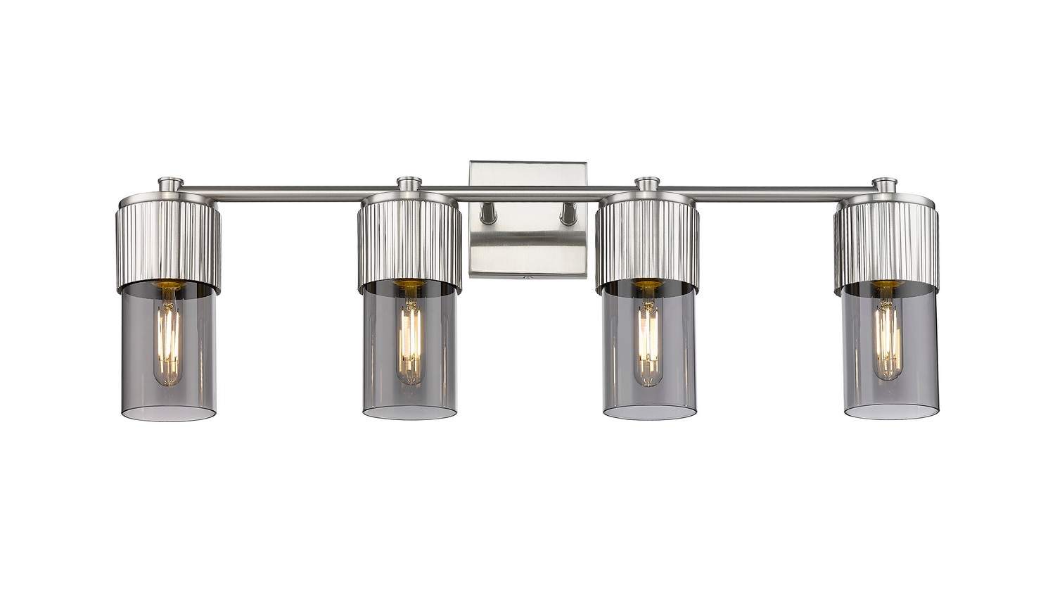 Four Light Bath Vanity by Innovations - Downtown Urban Collection, Satin Nickel Finish - 428-4W-SN-G428-7SM